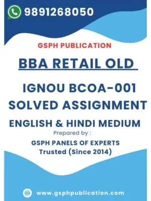 IGNOU BCOA-001 Solved Assignment