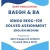 IGNOU BEGC-106 Solved Assignment