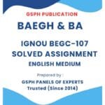 IGNOU BEGC-107 Solved Assignment