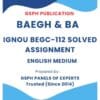 IGNOU BEGC-112 Solved Assignment