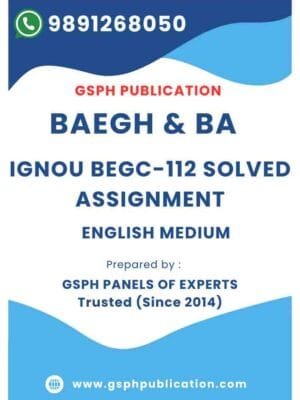 IGNOU BEGC-112 Solved Assignment