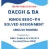 IGNOU BEGC-114 Solved Assignment 2024-25