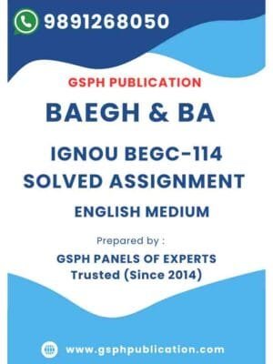 IGNOU BEGC-114 Solved Assignment 2024-25