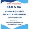 IGNOU BEGE-144 Solved Assignment