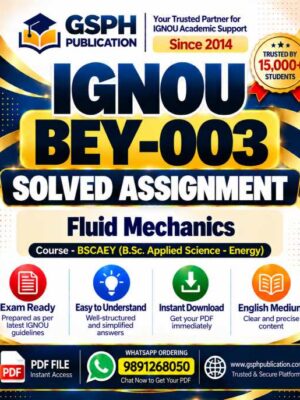 IGNOU BEY-003 Solved Assignment