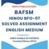 IGNOU BFO-07 Solved Assignment