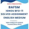 IGNOU BFO-11 Solved Assignment