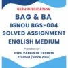 IGNOU BGS-004 Solved Assignment