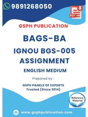 IGNOU BGS-005 Solved Assignment