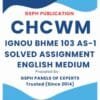 IGNOU BHME 103 AS-1 Solved Assignment