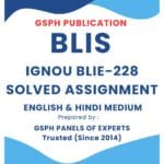 IGNOU BLIE-228 Solved Assignment