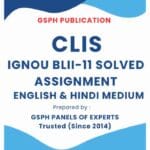 IGNOU BLII-11 Solved Assignment