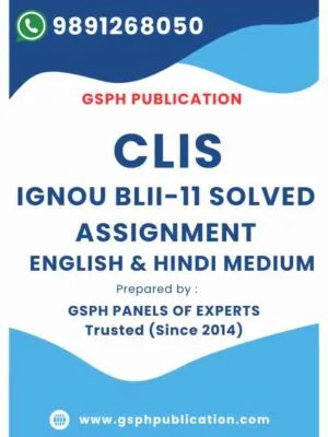 IGNOU BLII-11 Solved Assignment