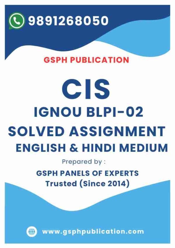 IGNOU BLPI-02 Solved Assignment