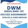 IGNOU BNRI-101 Solved Assignment