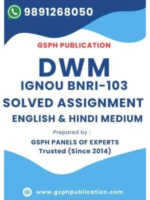 IGNOU BNRI-103 Solved Assignment