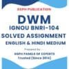 IGNOU BNRI-104 Solved Assignment