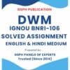 IGNOU BNRI-106 Solved Assignment