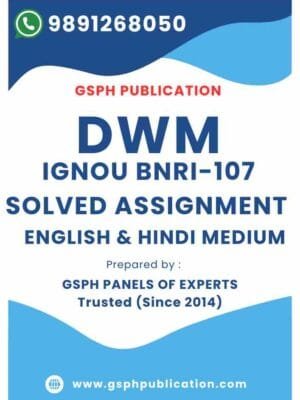 IGNOU BNRI-107 Solved Assignment