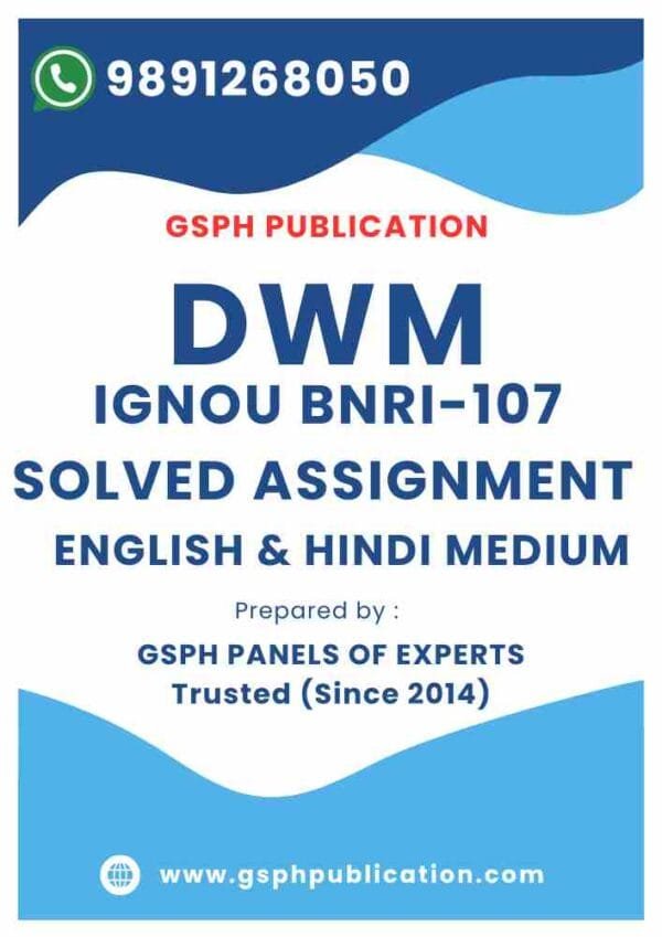 IGNOU BNRI-107 Solved Assignment