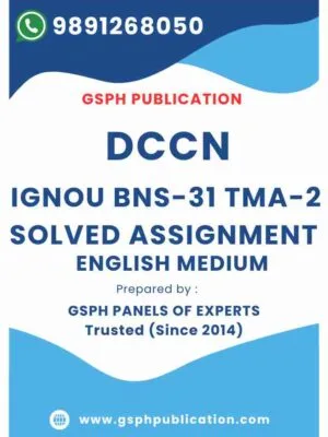 IGNOU BNS-32 TMA-2 Solved Assignment