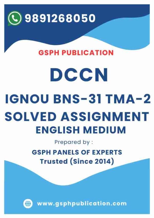 IGNOU BNS-32 TMA-2 Solved Assignment