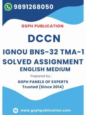 IGNOU BNS-32 TMA-1 Solved Assignment