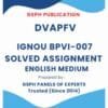 IGNOU BPVI-007 Solved Assignment