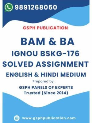 IGNOU BSKG-176 Solved Assignment