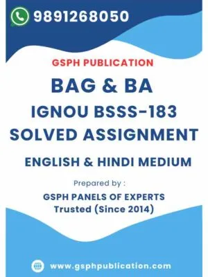 IGNOU BSSS-183 Solved Assignment
