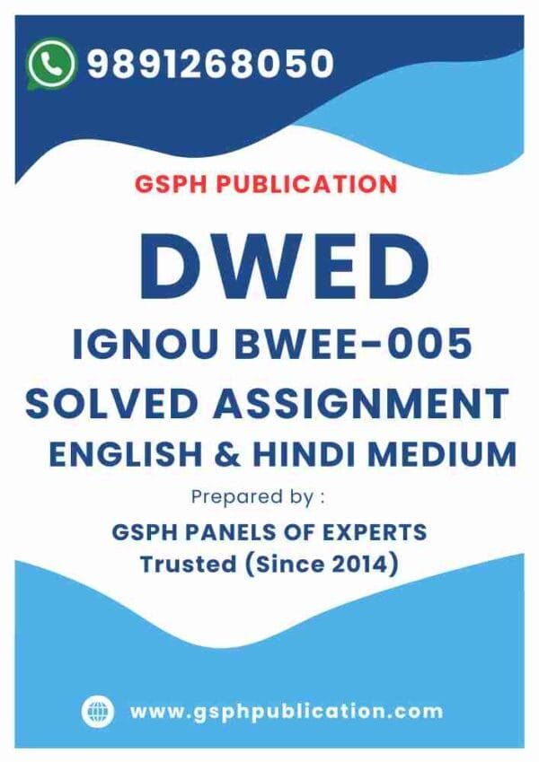 IGNOU BWEE-005 Solved Assignment