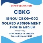 IGNOU CBKG-002 Solved Assignment