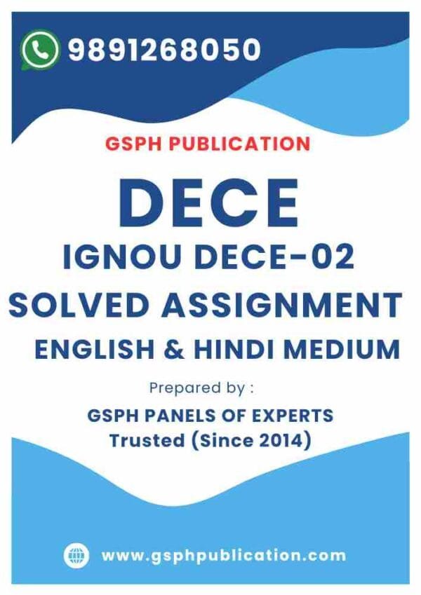 IGNOU DECE-02 Solved Assignment