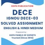 IGNOU DECE-03 Solved Assignment