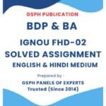 IGNOU FHD-02 Solved Assignment
