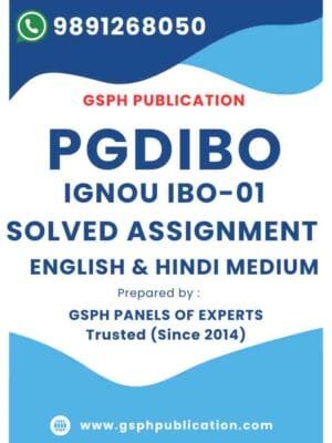 IGNOU IBO-01 Solved Assignment