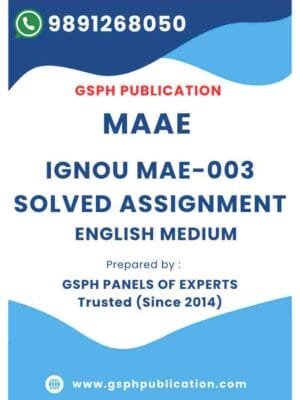 IGNOU MAE-003 Solved Assignment