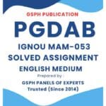IGNOU MAM-053 Solved Assignment
