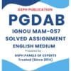 IGNOU MAM-057 Solved Assignment