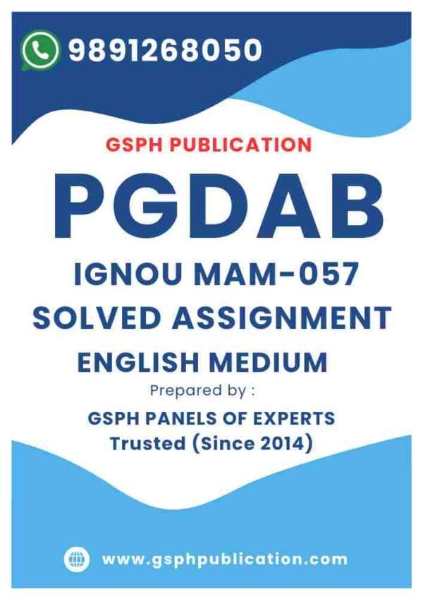IGNOU MAM-057 Solved Assignment