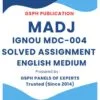 IGNOU MDC-004 Solved Assignment