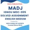 IGNOU MDC-005 Solved Assignment