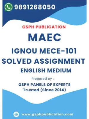 IGNOU MECE-101 Solved Assignment