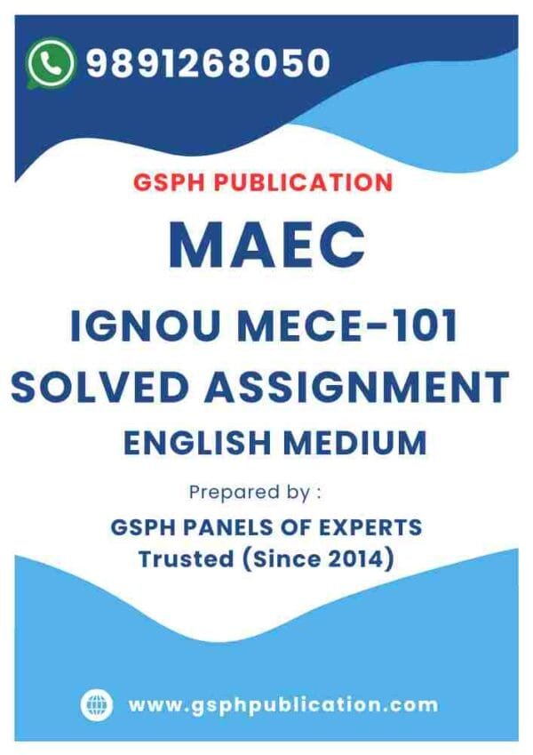 IGNOU MECE-101 Solved Assignment