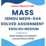 IGNOU MEDS-044 Solved Assignment