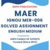 IGNOU MER-006 Solved Assignment