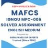 IGNOU MFC-006 Solved Assignment