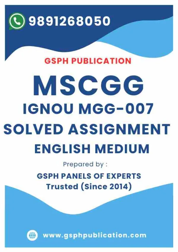 IGNOU MGG-007 Solved Assignment