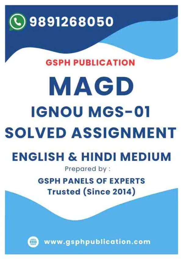 IGNOU MGS-01 Solved Assignment
