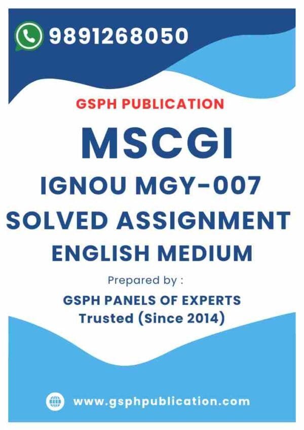 IGNOU MGY-007 Solved Assignment